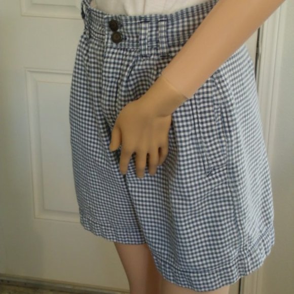 Sz. 6 "White Stag" Blue n White Checkered Shorts - Picture 5 of 5